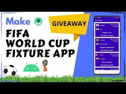 Make FIFA World Cup 2022 Fixture App | Android Studio | SPECIAL GIVEAWAY
